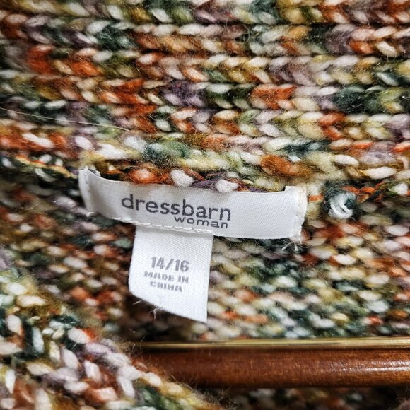 Dress Barn Women’s Wool Blend Cardigan Size 14/16 Button Knit‎ Boho - Picture 4 of 7